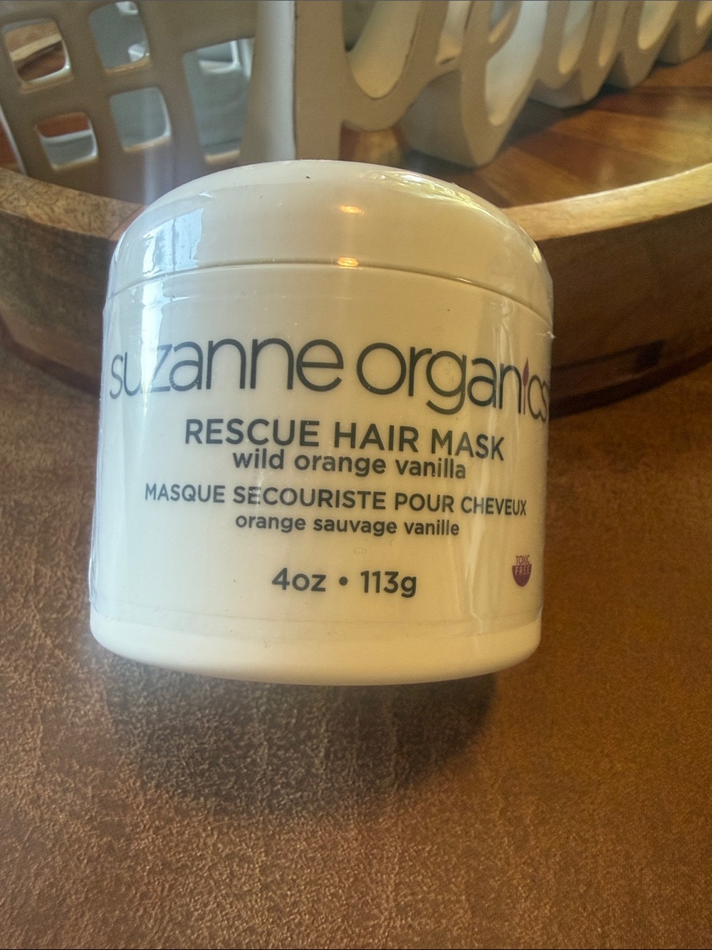 Suzanne Somers Organics Rescue Hair Mask - 4oz NEW Wild Orange Vanilla